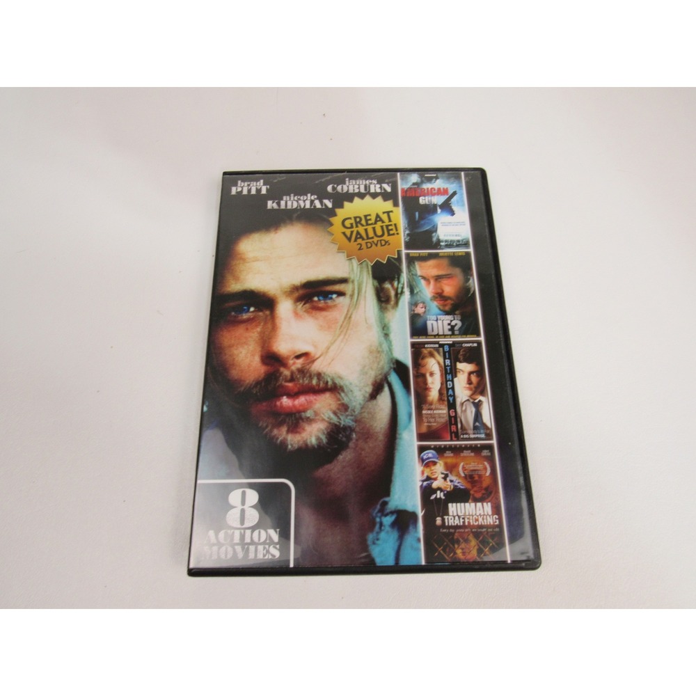 8 Action Movies DVD Set Brad Pitt Nicole Kidman Matt Damon Echo Bridge 2-Disc